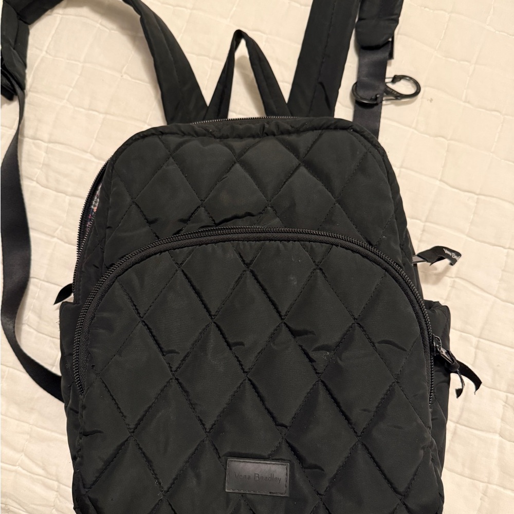 Vera Bradley Black Quilted Backpack
